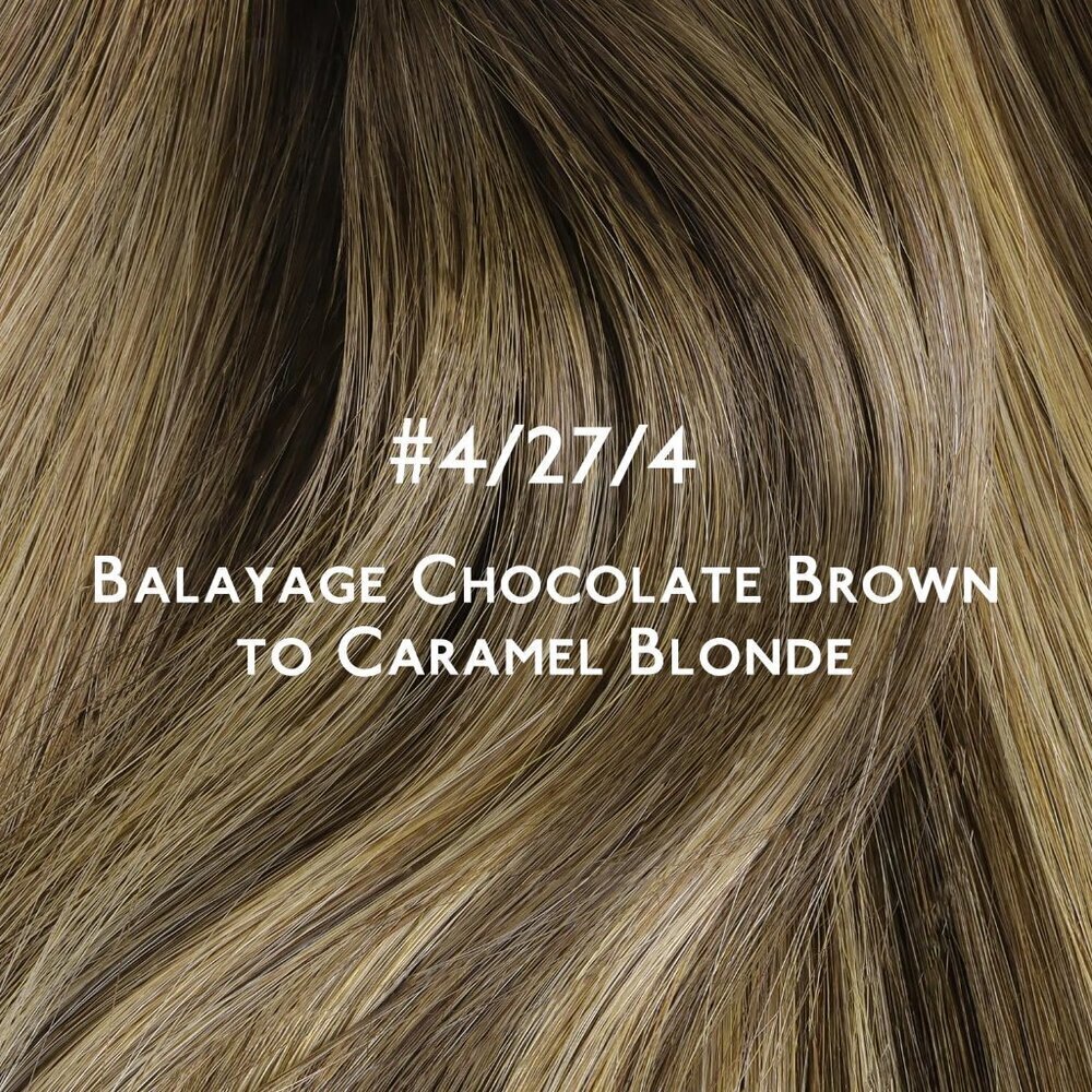Invisi Edge Tape in Hair Extensions Human Hair, 14 Inch 50g 20pcs Balayage Choco - Picture 9 of 9